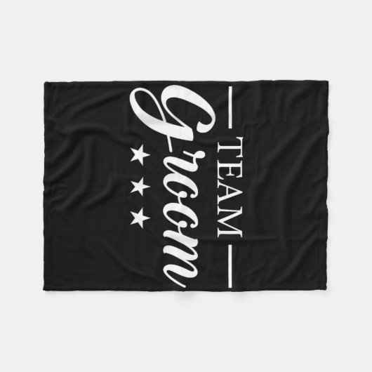 Team Bruidegom Jongens Avond Team Bruidegom  Fleece Deken (Voorkant (Horizontaal))