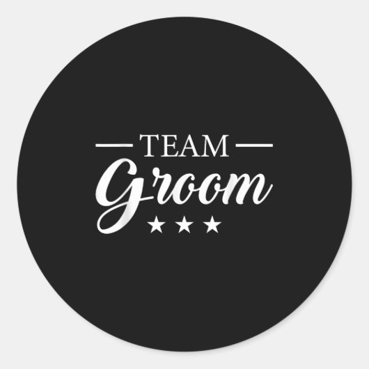 Team Bruidegom Jongensavond Team Bruidegom Ronde Sticker (Voorkant)