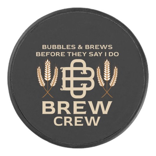 Team Bruidegom Jongensfeest Weekend Grappig Cadeau Hockey Puck (Voorkant)
