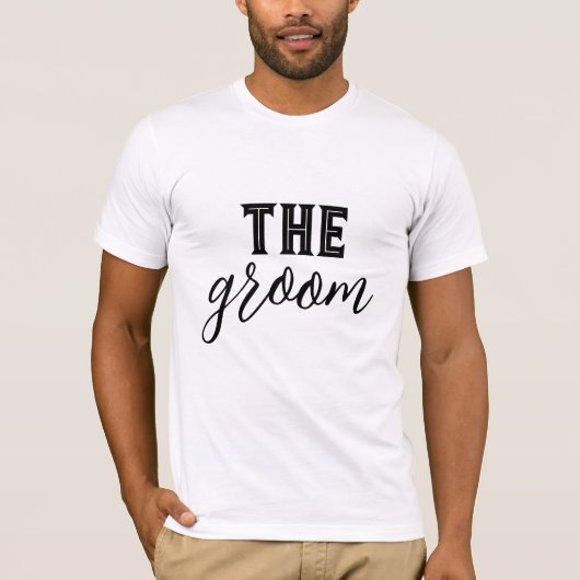 Team Bruidegom Overhemd voor De Bruidegom – Zwart T-shirt (Voorkant)