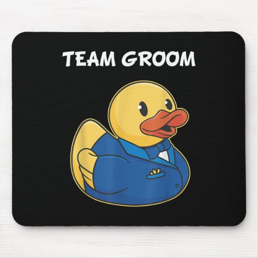 Team Bruidegom Rubber Eend Feest Jongens Jonggezel Muismat (Voorkant)