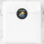 Team Bruidegom Rubber Eend Feest Jongens Jonggezel Ronde Sticker (Tas)
