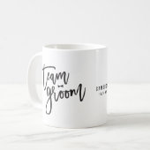 Team Bruidegom Script Das Bruiloft Juwelier Herenf Koffiemok (Voorkant links)