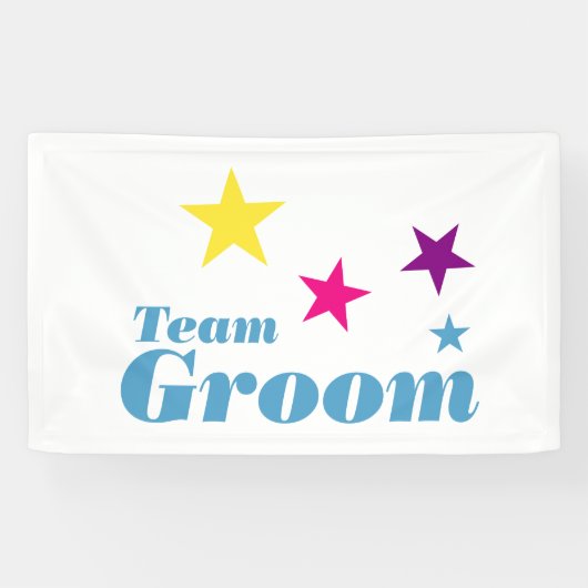 Team bruidegom spandoek (Horizontaal)