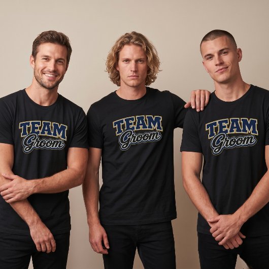Team Bruidegom Stout Bruiloftsfeest T-shirt