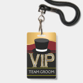 Team Bruidegom Trouw Badge (Voorzijde met lanyard)