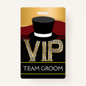 Team bruidegom trouwbadge badge (Voorkant)