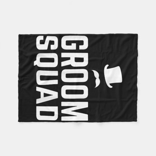 Team Bruidegom Trouwfeest Bruiloft Jonggezellenfee Fleece Deken (Voorkant (Horizontaal))