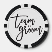Team Bruidegom Vet Calligrafie Stropdas Bachelorfe Poker Chips (Voorkant)