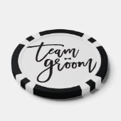 Team Bruidegom Vet Calligrafie Stropdas Bachelorfe Poker Chips (Enkel)