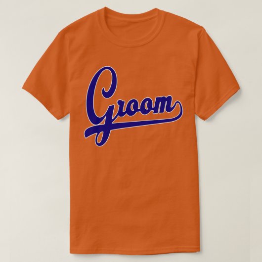 Team Bruidegom vintage honkbal bruidsjonkers vrijg T-shirt (Design voorkant)