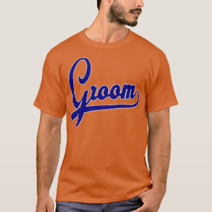 Team Bruidegom vintage honkbal bruidsjonkers vrijg T-shirt