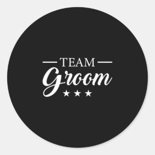 Team bruidegom vrijgezellenfeest team bruidegom pr ronde sticker