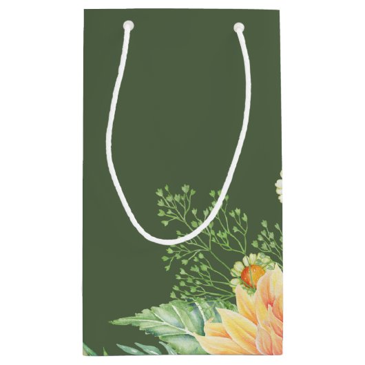 Team bruidegom. Zonnebloem schilderij papier Klein Cadeauzakje (Achterkant)