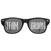 Team Bruidegom Zonnebril Cool Modern Zwart en Wit (Voorkant)