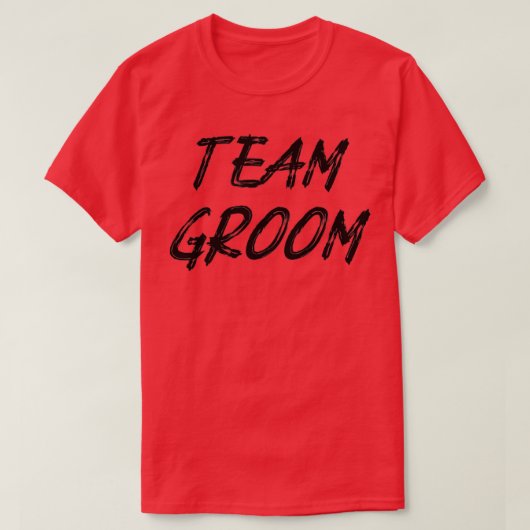 Team Bruidegom zwart T-shirt (Design voorkant)