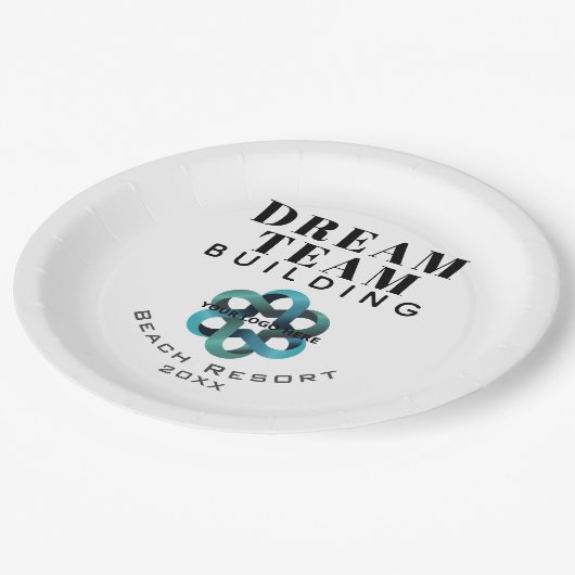 Team Building - Dream Team Company Logo Papieren Bordje (Gekanteld)