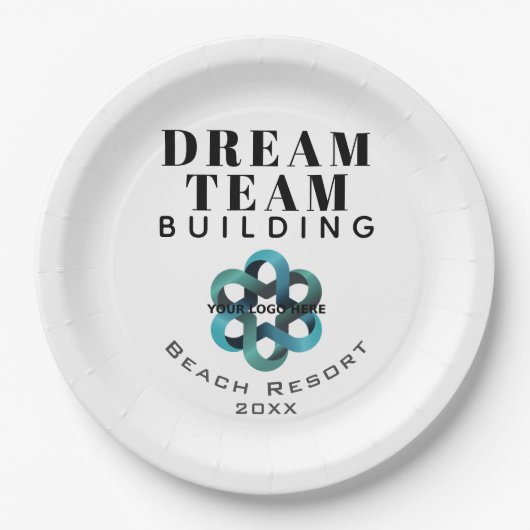 Team Building - Dream Team Company Logo Papieren Bordje (Voorkant)