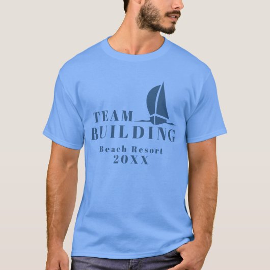 Team Building Sailing Company Blue T-shirt (Voorkant)