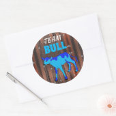 "Team Bull" Kalf Geslacht onthullen Ronde Sticker (Envelop)