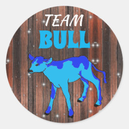 "Team Bull" Kalf Geslacht onthullen Ronde Sticker