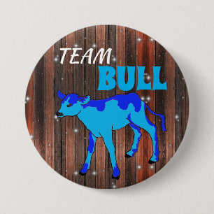 "Team Bull" Roze Geslacht onthullen Ronde Button 7,6 Cm