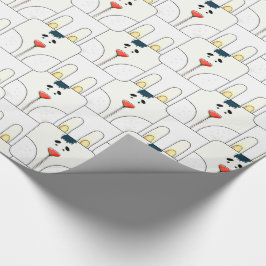 Team Bunny Face - Geel en Wit - v2 Cadeaupapier