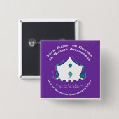 Team Button-Square Vierkante Button 5,1 Cm (Voorkant /achterkant)