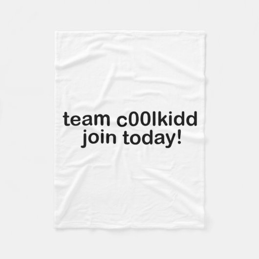 Team C00lkidd Join Today Kids Funny Quote Cool Kid Fleece Deken (Voorkant)
