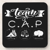 Team C.A.P Camping Apero Pétanque Bier Onderzetter (Voorkant)