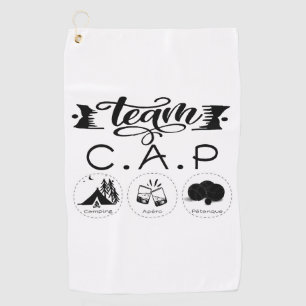 Team C.A.P Camping Apero Pétanque Golfhanddoek