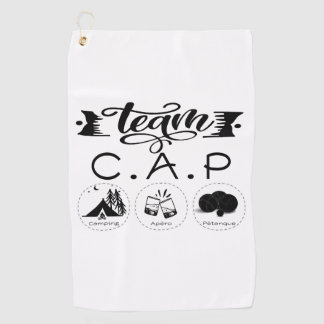 Team C.A.P Camping Apero Pétanque Golfhanddoek