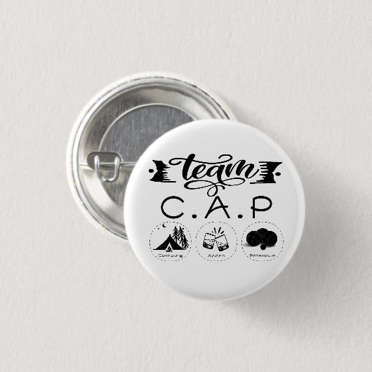 Team C.A.P Camping Apero Pétanque Ronde Button 3,2 Cm (Voorkant /achterkant)
