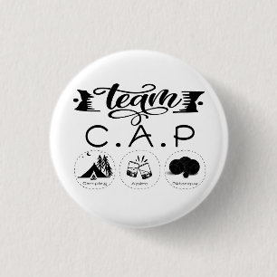 Team C.A.P Camping Apero Pétanque Ronde Button 3,2 Cm