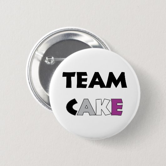 Team Cake Asexual Flag Button (Voorkant /achterkant)