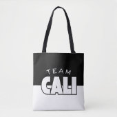 Team Cali herbruikbare boodschappentas Tote Bag (Voorkant)