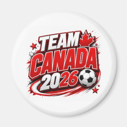 TEAM CANADA 2026 Voetbalfan | Canadees Magneet (Voorkant)