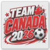TEAM CANADA 2026 Voetbalfan | Canadees Sticker (Voorkant)