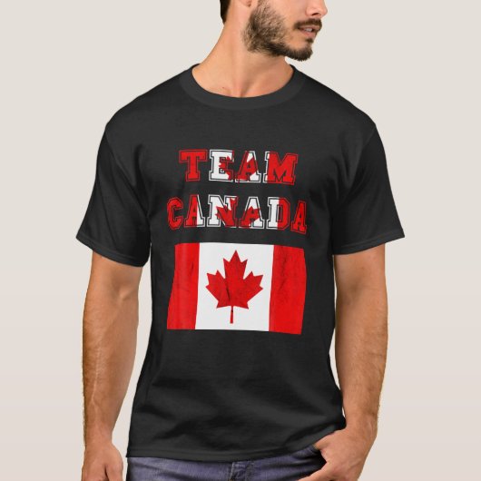 Team Canada Esdoornblad Canada Canadese Roots Cana T-shirt (Voorkant)