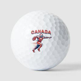 Team Canada Football Dynamic Patriotic Athlete Art Golfballen