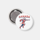 Team Canada Football Dynamic Patriotic Athlete Art Magneet (Voorkant / Achterkant)