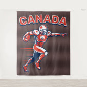 Team Canada Football Dynamic Patriotic Athlete Art Wandkleed (Voorkant)