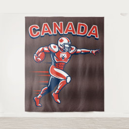 Team Canada Football Dynamic Patriotic Athlete Art Wandkleed