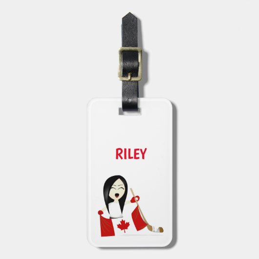 Team Canada Hockey Fan Bag & Luggage Bagagelabel (Voorkant verticaal)