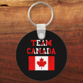 Team Canada Maple Leaf Canadees Voetbalteam Canada Sleutelhanger (Voorkant)