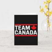 Team Canada Squad Maple Leaf Canadese vlag Funny C Kaart (Gele Bloem)