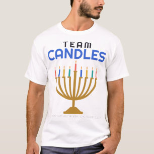 Team Candles Hanukkah Menorah Joods Funny T-Shirt
