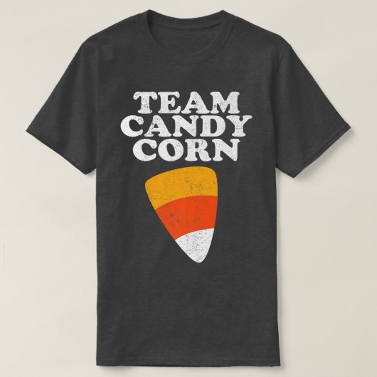 Team Candy Corn Funny Halloween Retro 80's 70's Co T-shirt (Design voorkant)