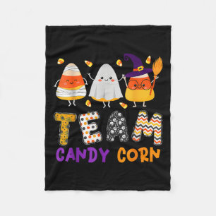 Team Candy Corn Halloween Grappig Met Witch Boo Mu Fleece Deken