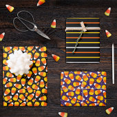 Team Candy Corn Halloween Inpakpapier Vel